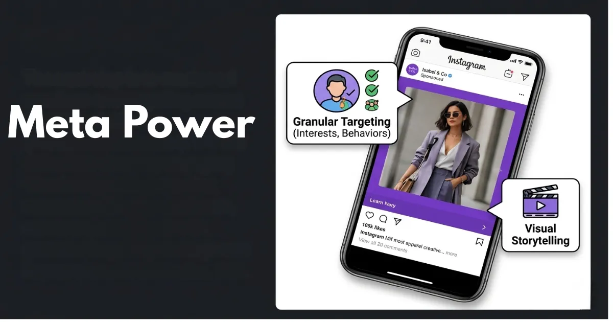 Meta ads visual discovery concept for social media marketing.